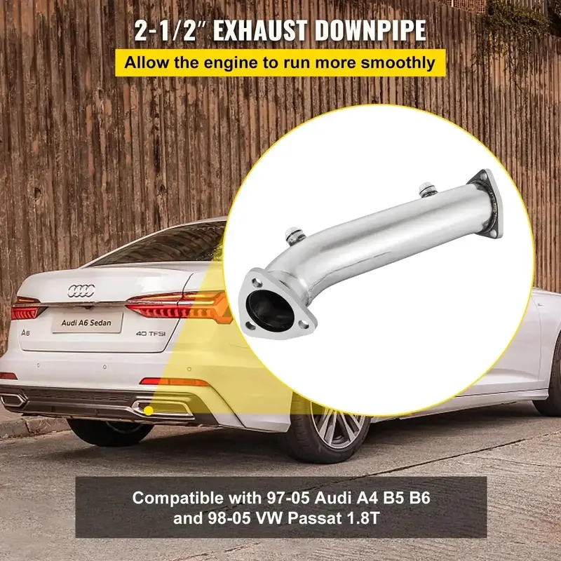 Downpipe Exhaust For 1997-2005 Audi A4 B5 B6/Vw Passat 1.8T/L J2 Engineering 2