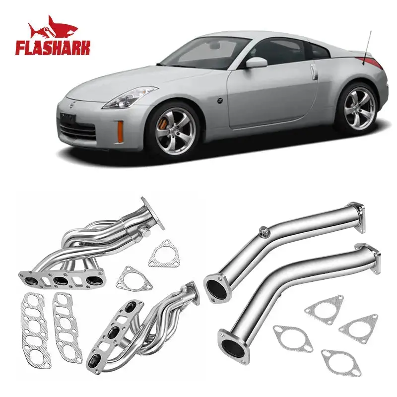 Downpipe Exhaust/Test Pipes For 2003-2007 Nissan 350Z With Gaskets And Bolts 2