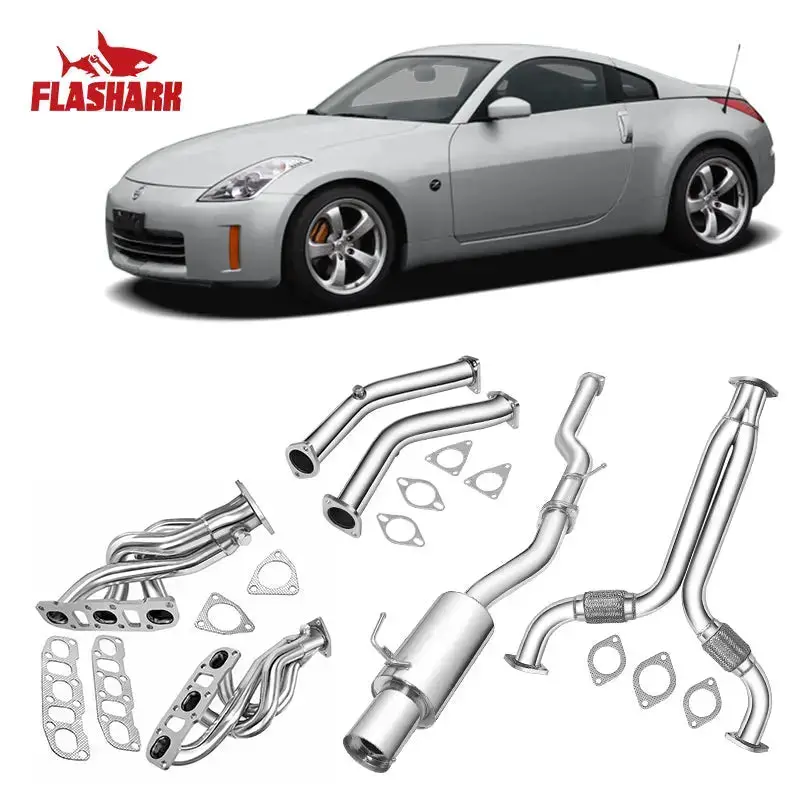 Downpipe Exhaust/Test Pipes For 2003-2007 Nissan 350Z With Gaskets And Bolts 6