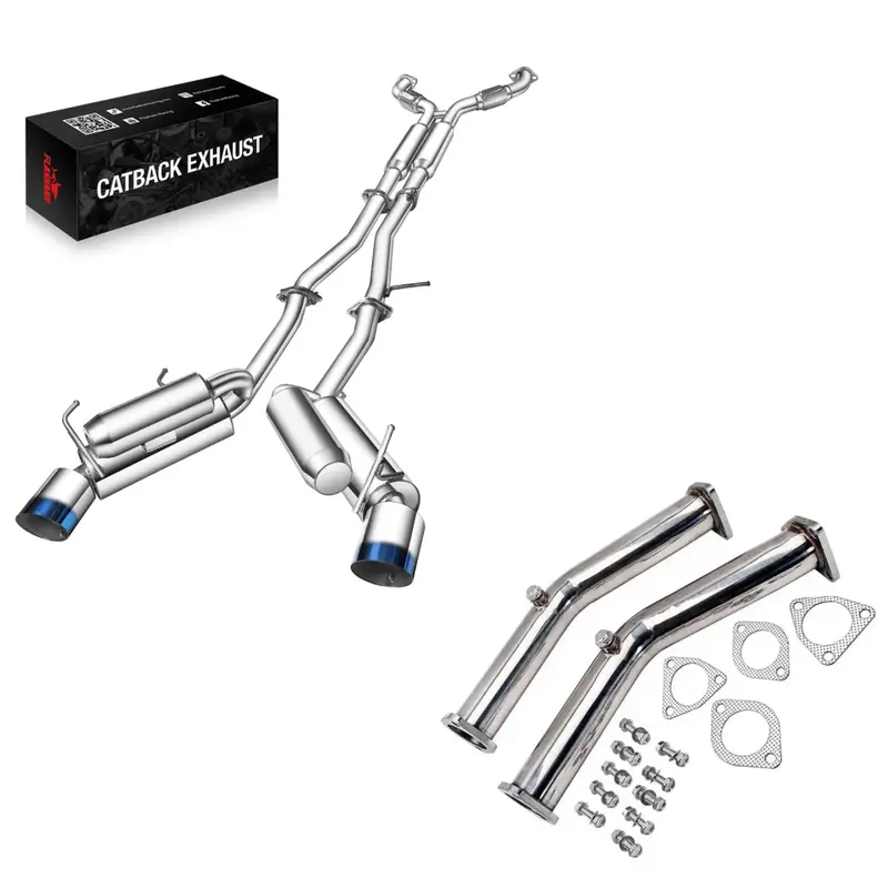 Downpipe Exhaust/Test Pipes For 2003-2007 Nissan 350Z With Gaskets And Bolts 7