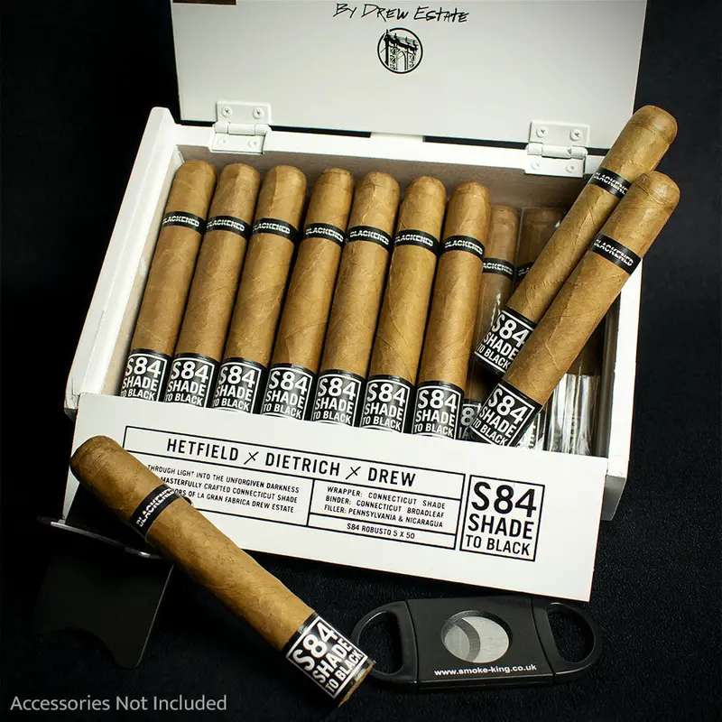 Drew Estate Blackened S84 Shade To Black Robusto Cigars - Box Of 20 1