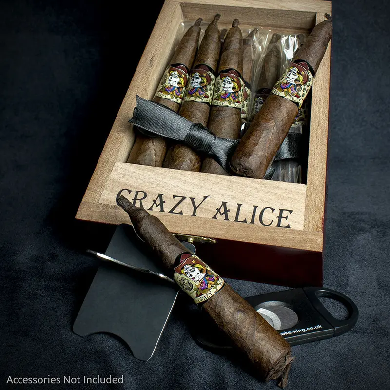 Drew Estate Deadwood Crazy Alice Short Pyramid Cigars - Box Of 10 1