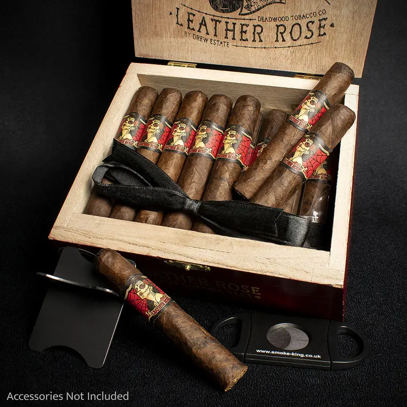 Drew Estate Deadwood Leather Rose Petite Corona Cigars - Box Of 24 1