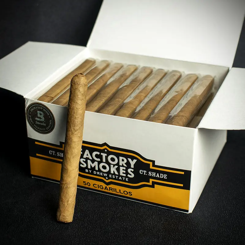 Drew Estate Factory Smokes Ct Shade Cigarillos - Box Of 50 1