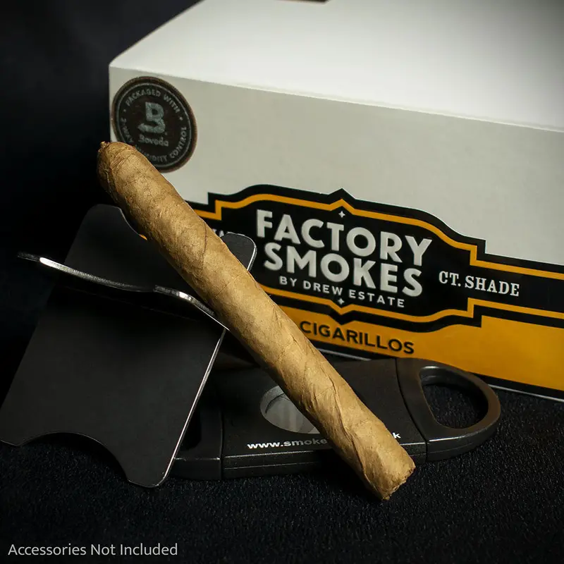 Drew Estate Factory Smokes Ct Shade Cigarillos - Box Of 50 2