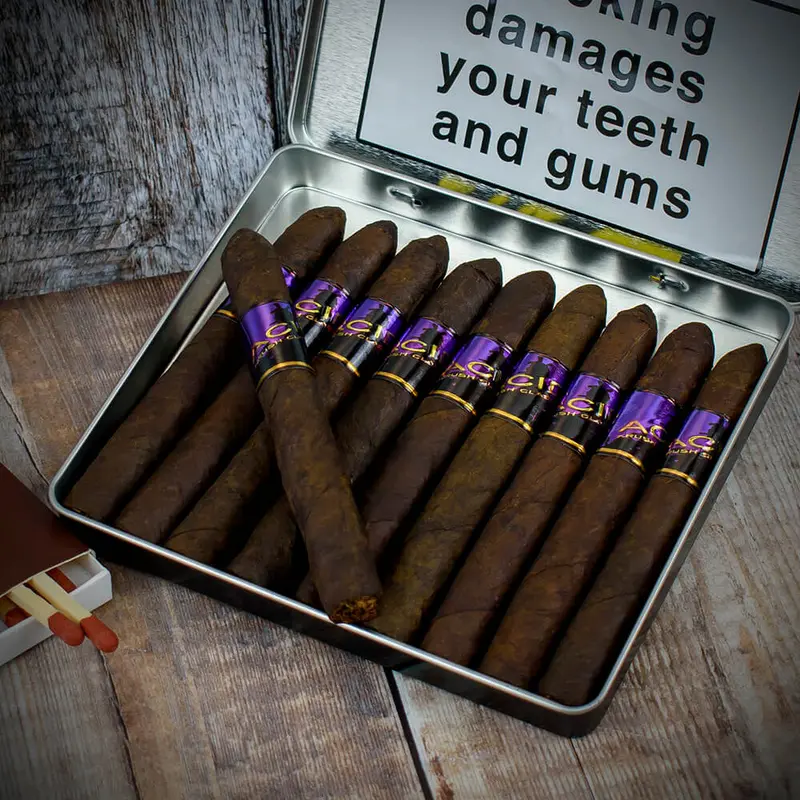 Drew Estate Tin Acid Krush Classic Morado Maduro Cigars - Tin Of 10 2