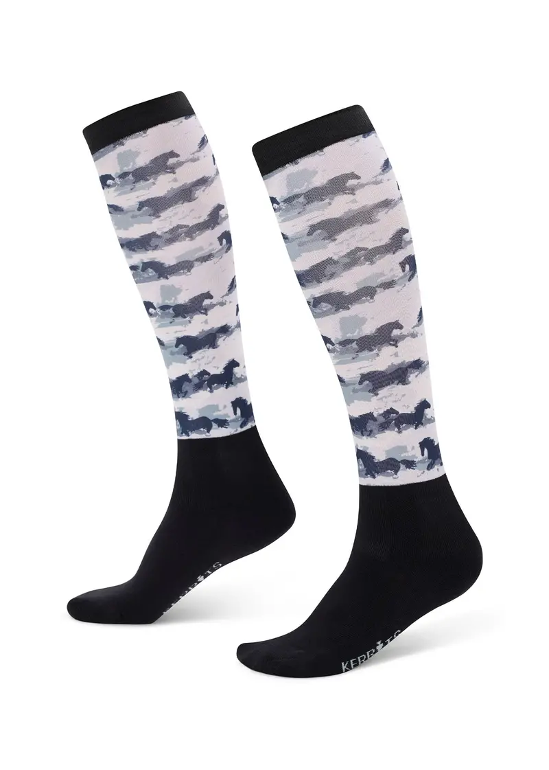 Dual Zone Equestrian Boot Socks - Print 2