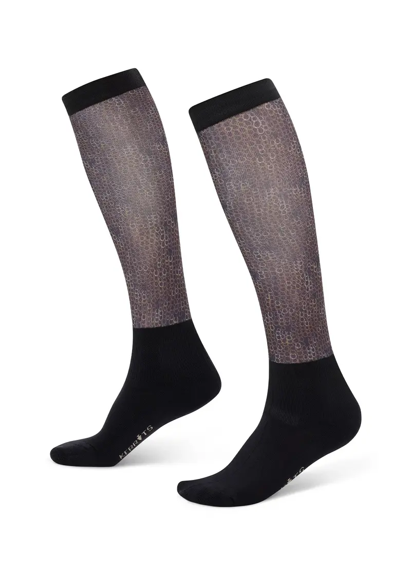 Dual Zone Equestrian Boot Socks - Print 3
