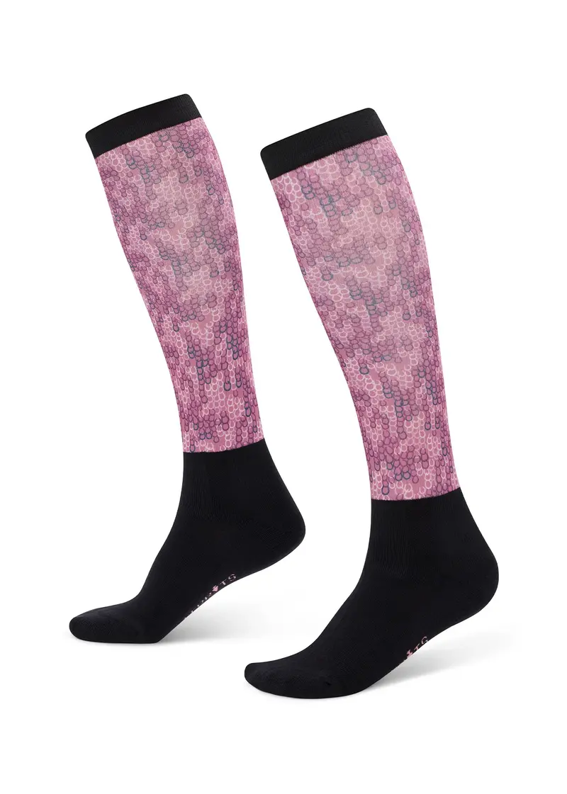 Dual Zone Equestrian Boot Socks - Print 4