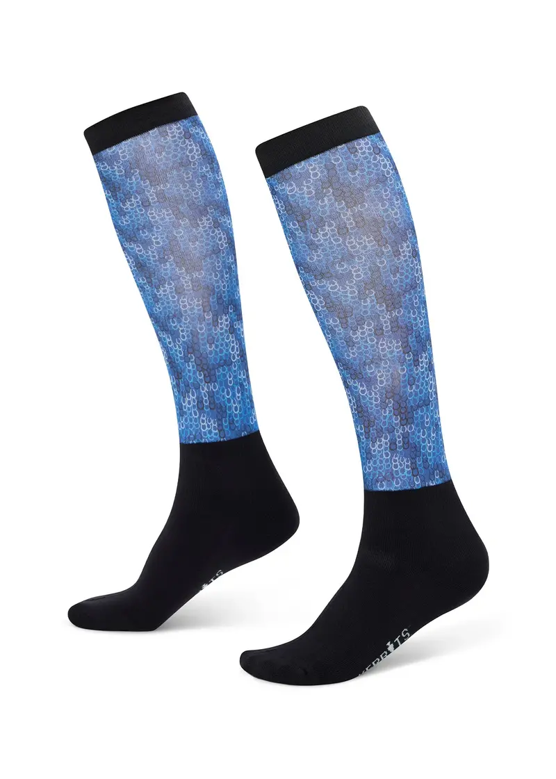 Dual Zone Equestrian Boot Socks - Print 5