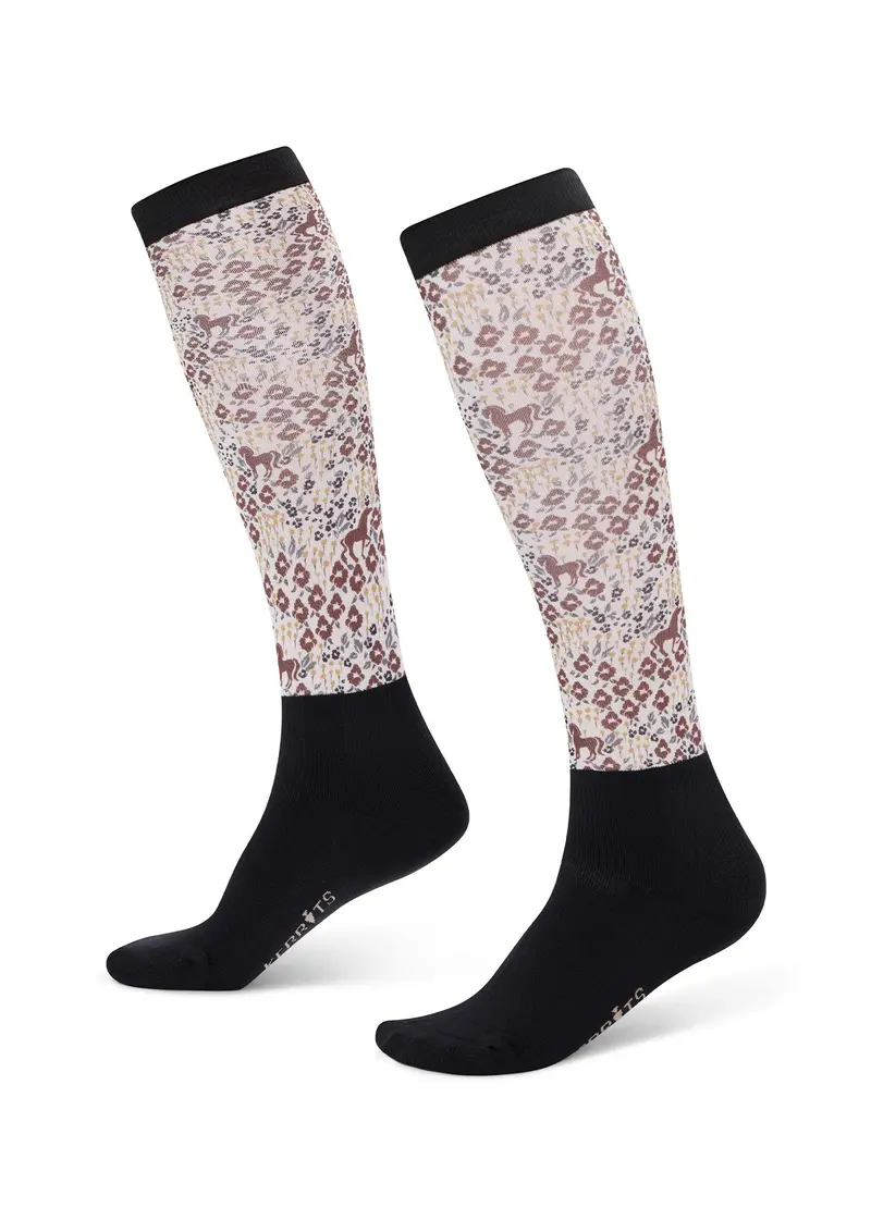 Dual Zone Equestrian Boot Socks - Print 6