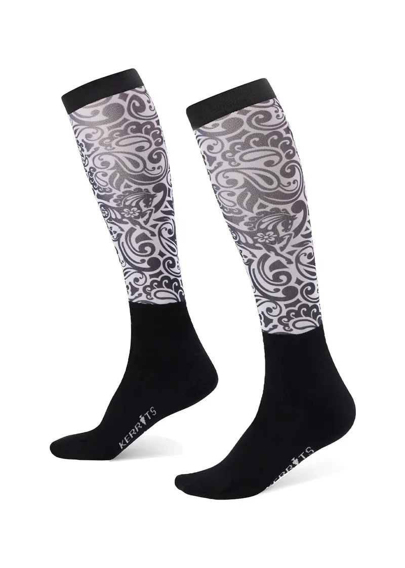 Dual Zone Equestrian Boot Socks - Print 7