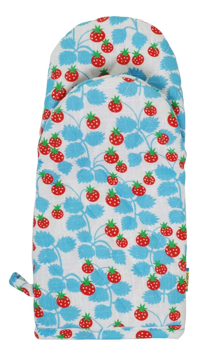 Duns Oven Glove - Wild Strawberries Blue 1