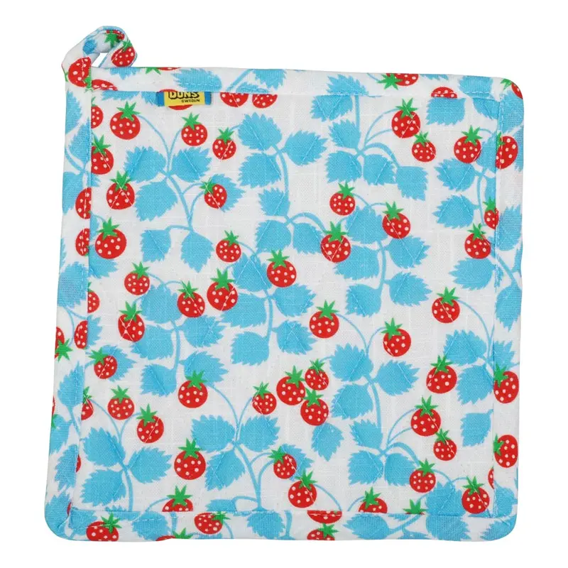 Duns Pot Holder - Wild Strawberries Blue 1