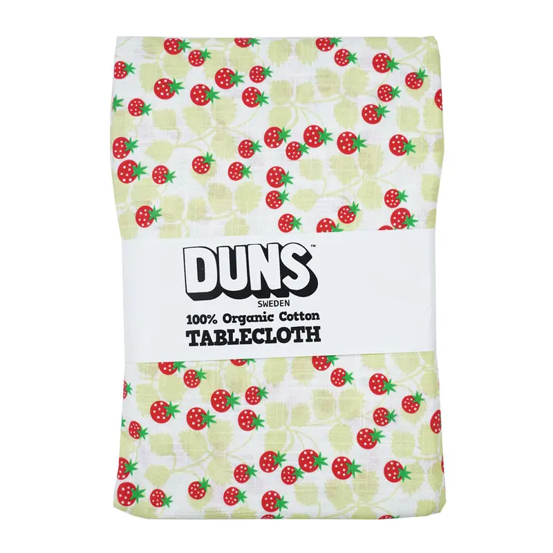 Duns Table Cloth - Wild Strawberries Paradise Green 1