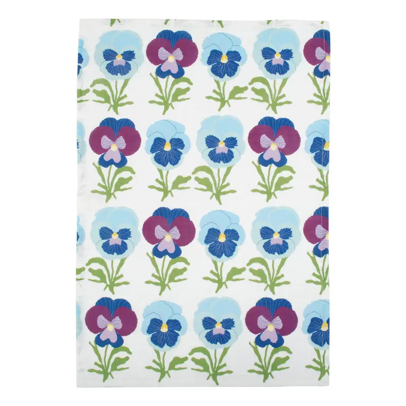 Duns Tea Towel - Pansy 1