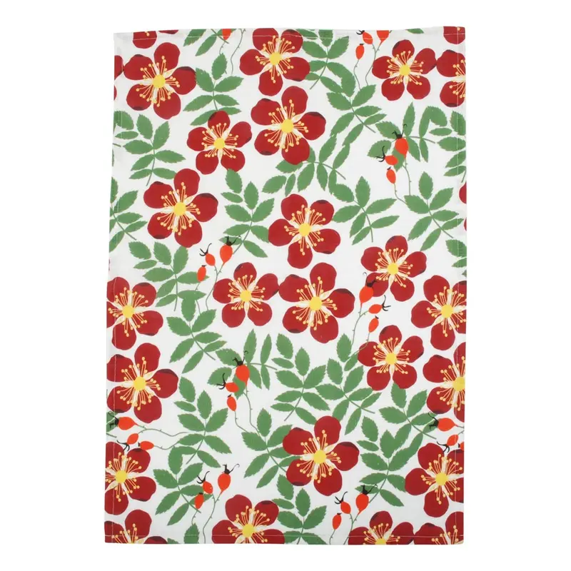 Duns Tea Towel - Red Rosehip 1