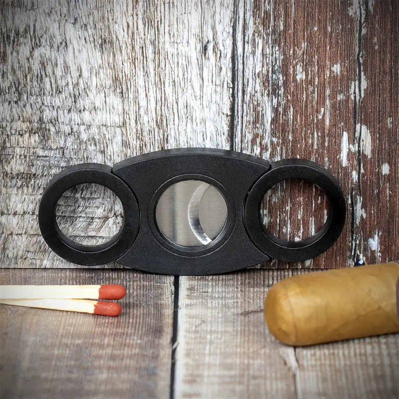 Easy Cut Closed Back Double Blade Guillotine Cigar Cutter 1