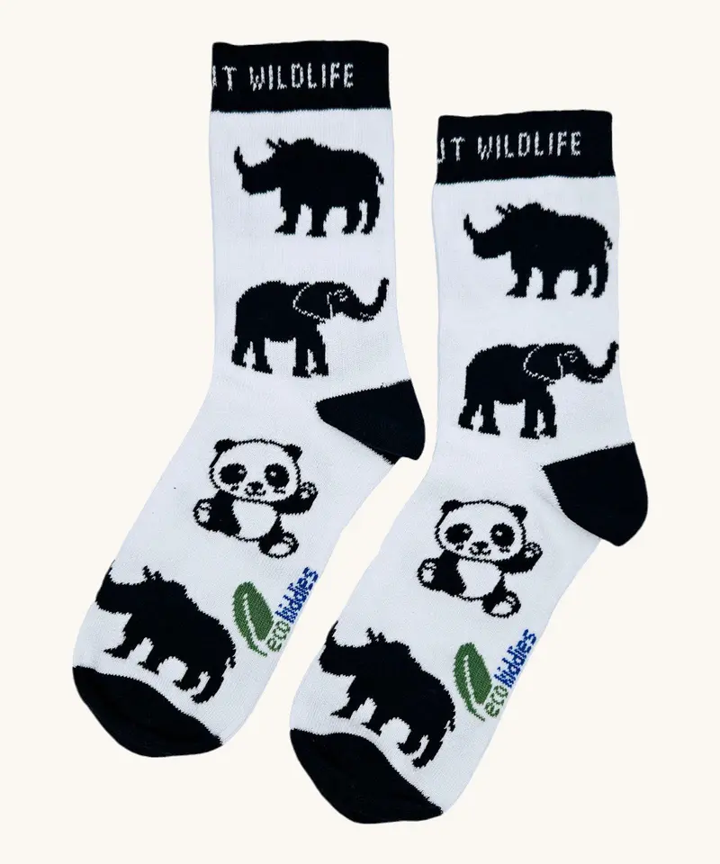 Eco Kiddies Organic Cotton Kids Socks - Wild About Wildlife 1