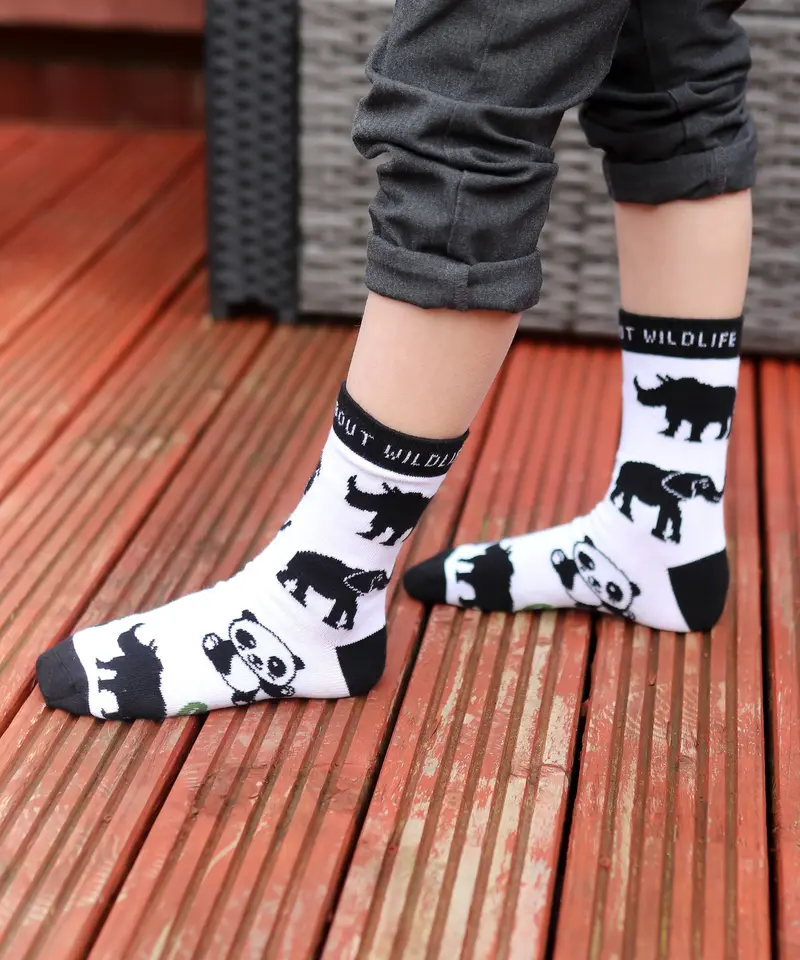 Eco Kiddies Organic Cotton Kids Socks - Wild About Wildlife 2
