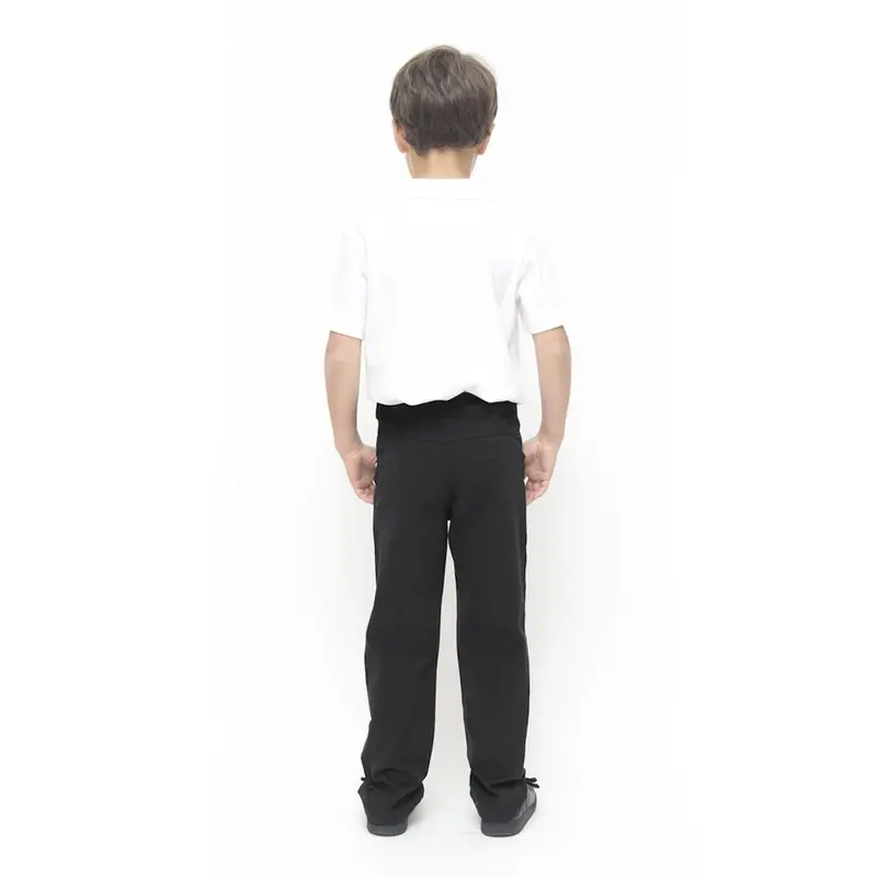 Eco Outfitters Organic Cotton Boys Slim Fit School Trousers - Black 2