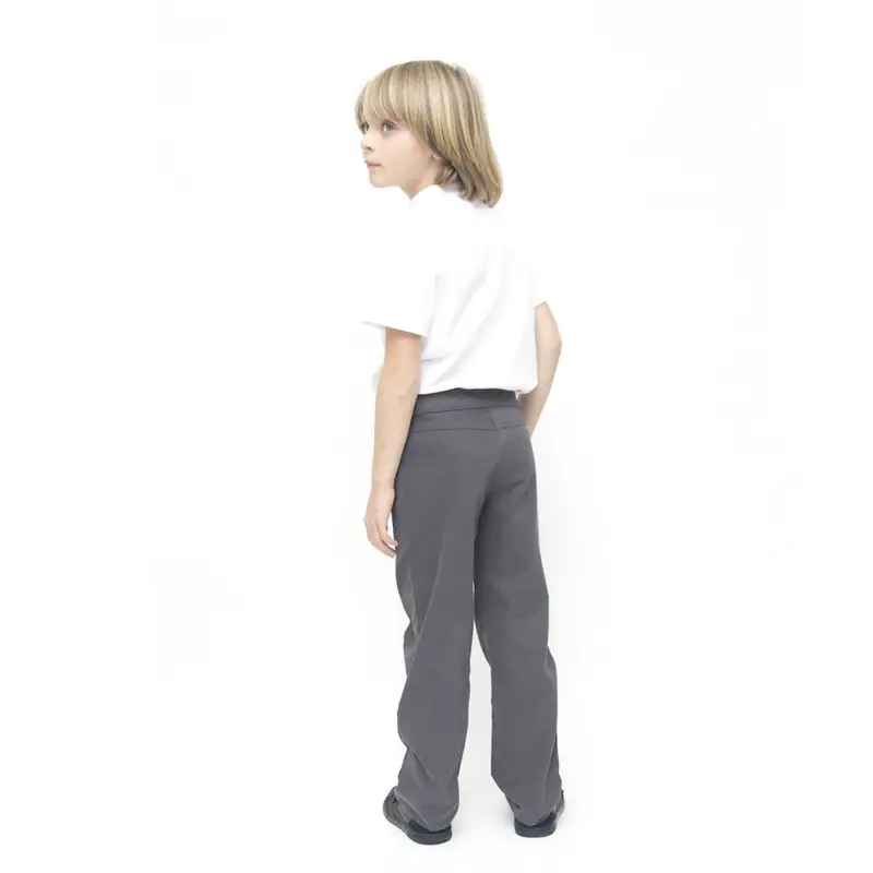 Eco Outfitters Organic Cotton Boys Slim Fit School Trousers - Grey 2