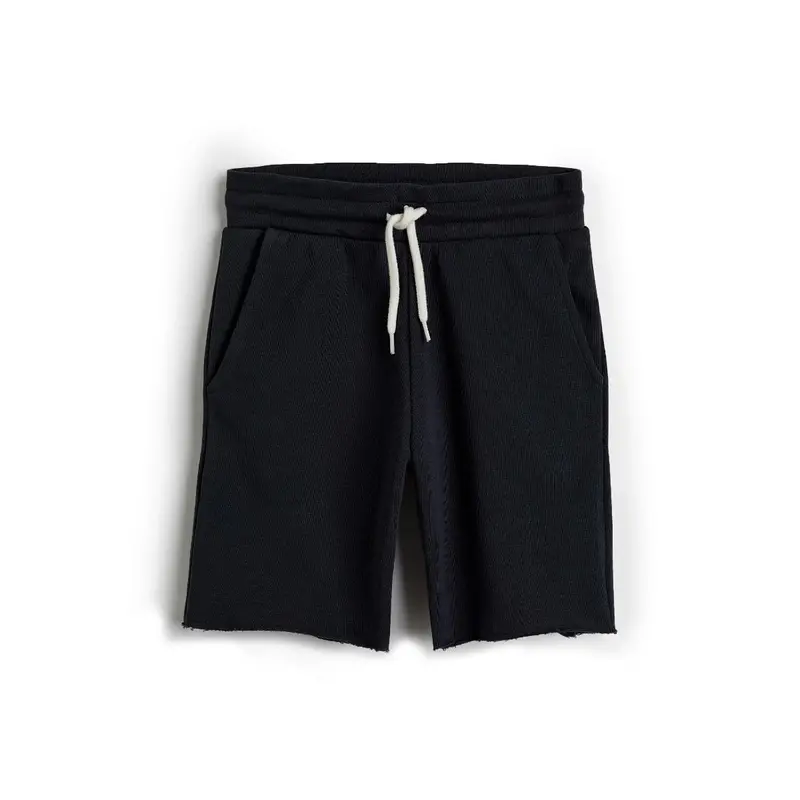 Eco Outfitters Organic Cotton Drawstring Sweat Shorts  - Black 1