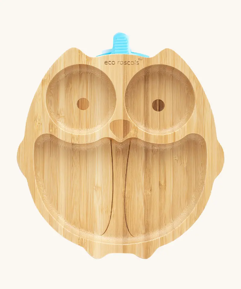 Eco Rascals Owl Bamboo Suction Plate 1