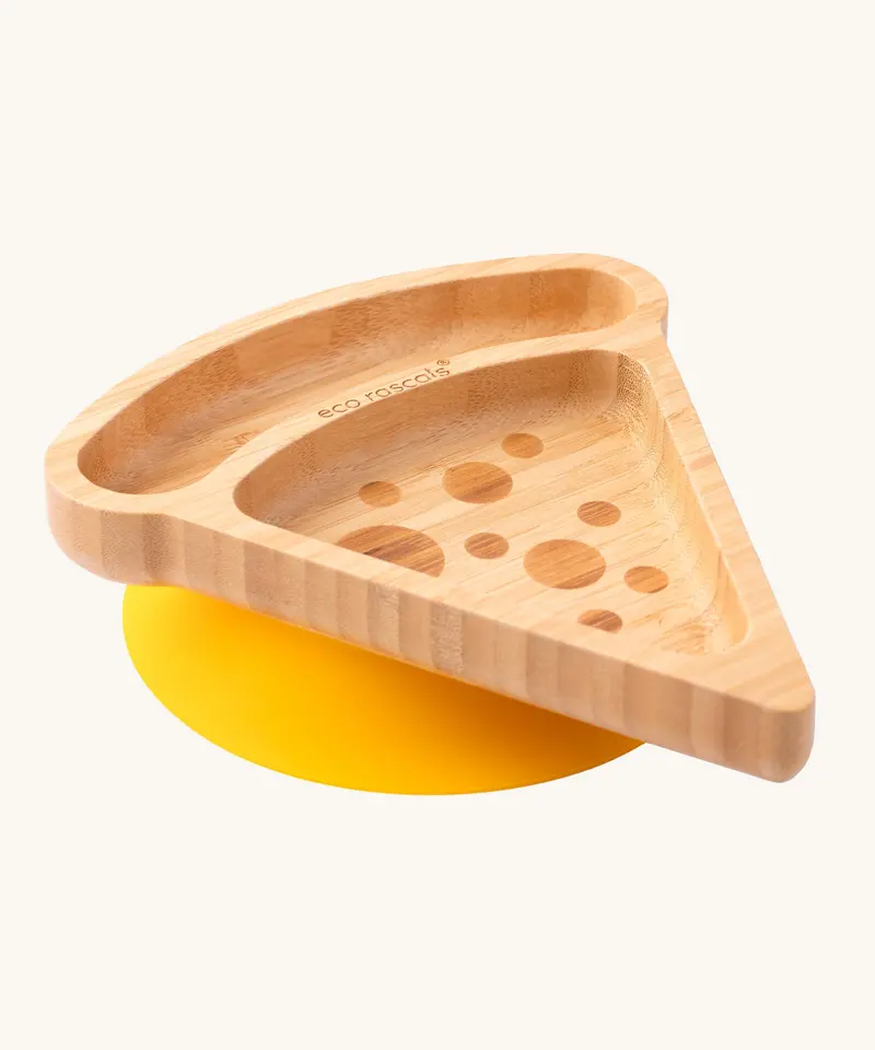 Eco Rascals Pizza Bamboo Suction Plate 1