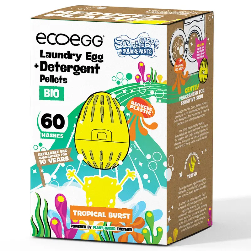 Ecoegg Spongebob 60 Wash Bio Laundry Egg - Tropical Burst 1