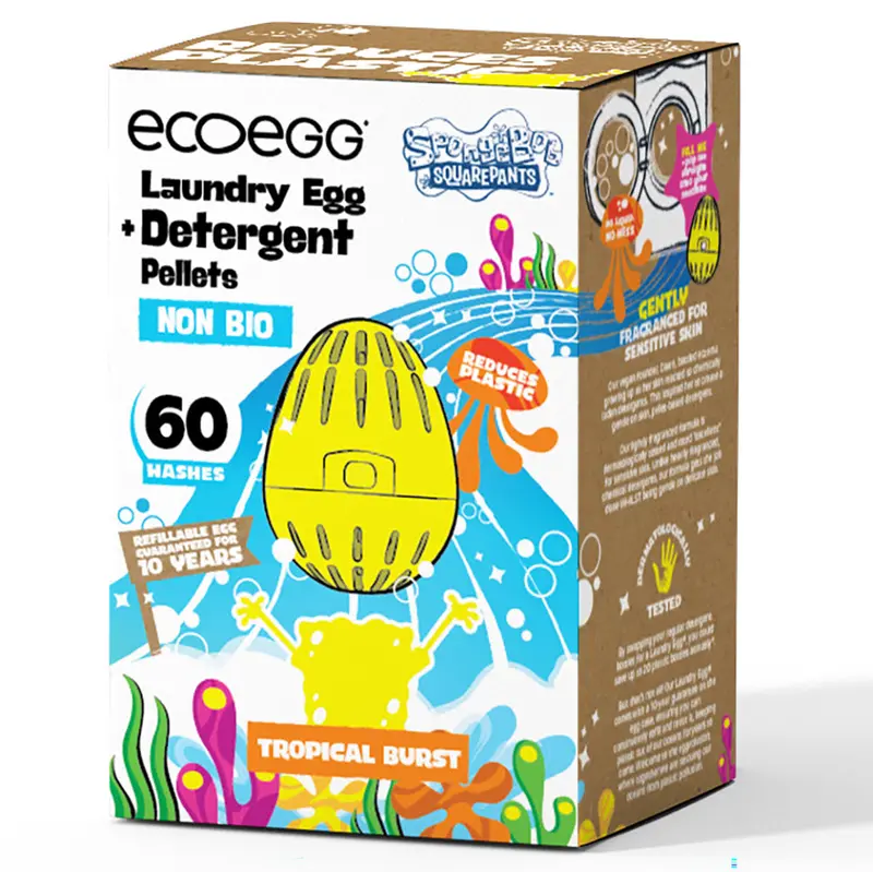 Ecoegg Spongebob 60 Wash Non Bio Laundry Egg - Tropical Burst 1