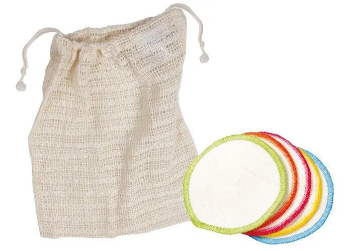 Ecoliving 10 Organic Cotton Make Up Wipes And Wash Bag 1
