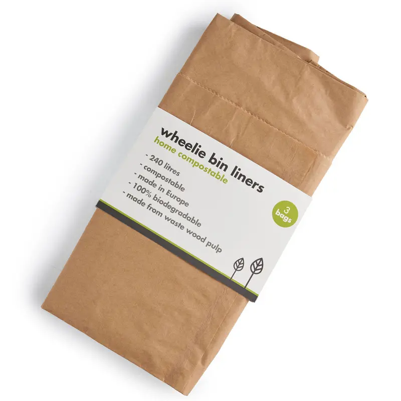 Ecoliving Compostable Paper Wheelie Bin Liners 1