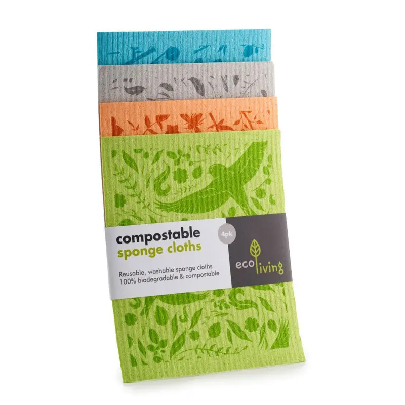 Ecoliving Compostable Sponge Cleaning Cloth - Botanic Garden 2