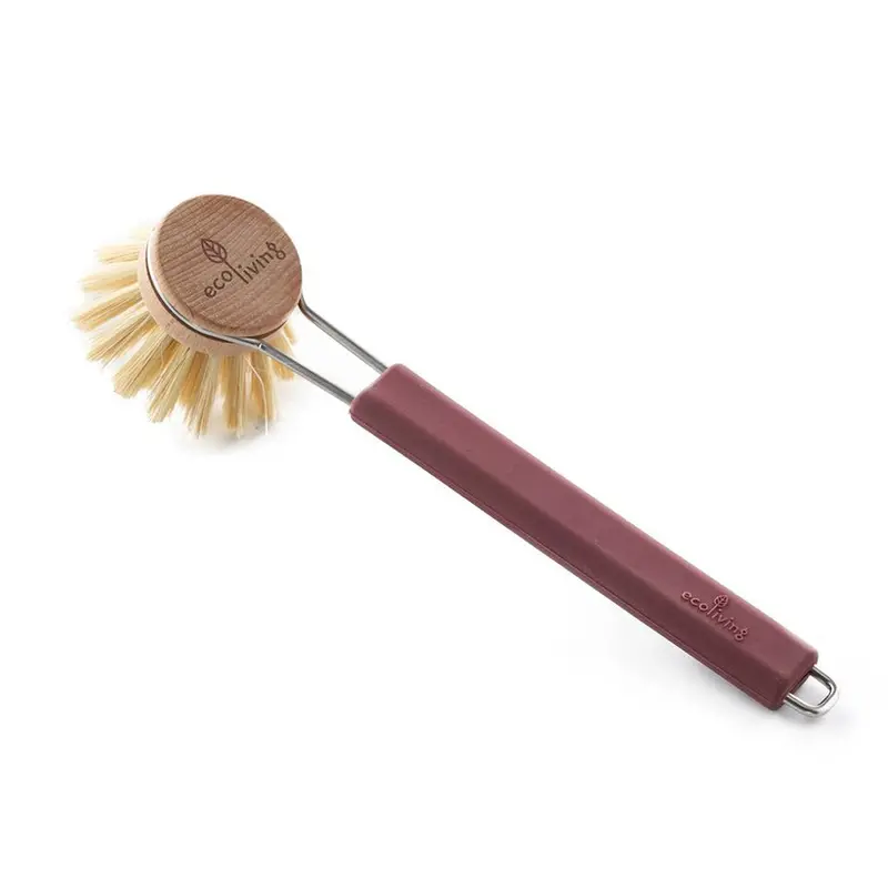 Ecoliving Dish Brush With Replaceable Head - Burgundy 1