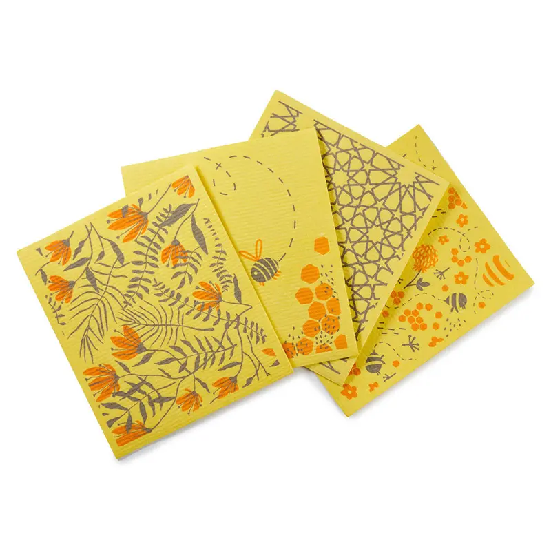 Ecoliving Jumbo Compostable Sponge Cleaning Cloths - Yellow 1