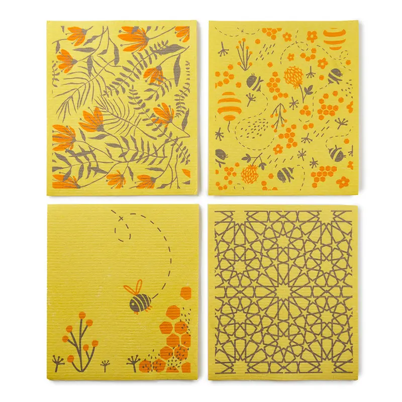Ecoliving Jumbo Compostable Sponge Cleaning Cloths - Yellow 2