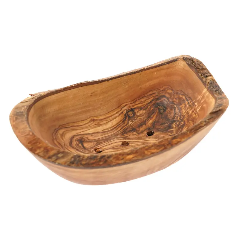 Ecoliving Large Olive Wood Soap Dish 1