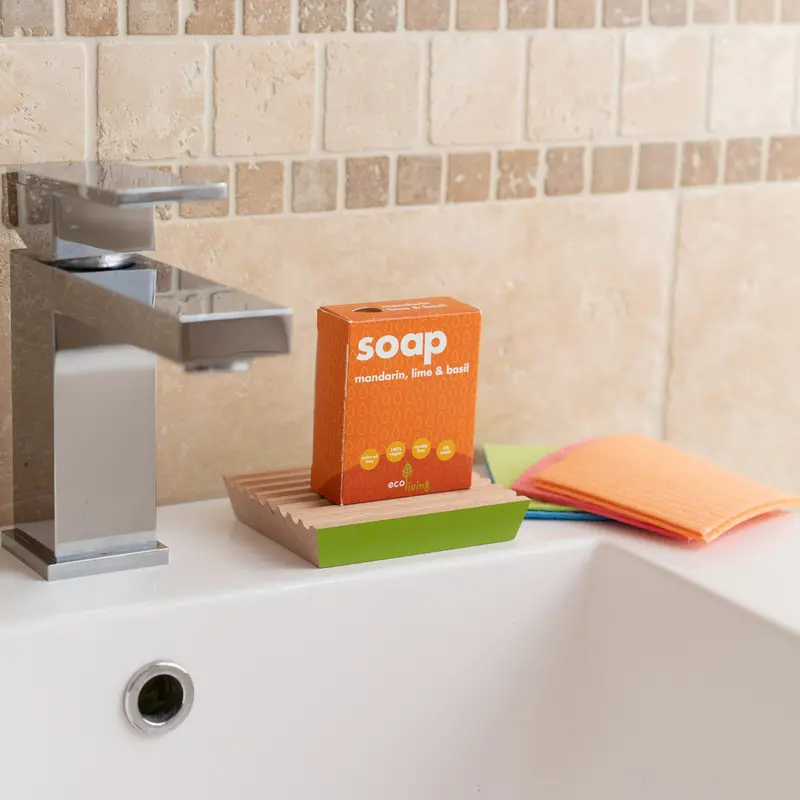 Ecoliving Lime, Basil & Mandarin Soap 100G 2