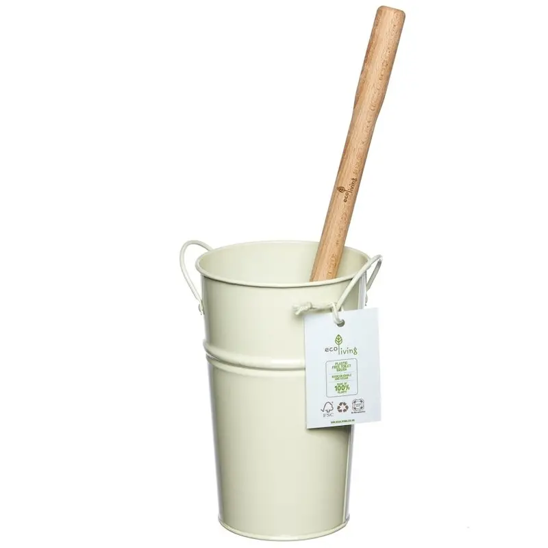 Ecoliving Metal Toilet Brush Holder - Cream 1