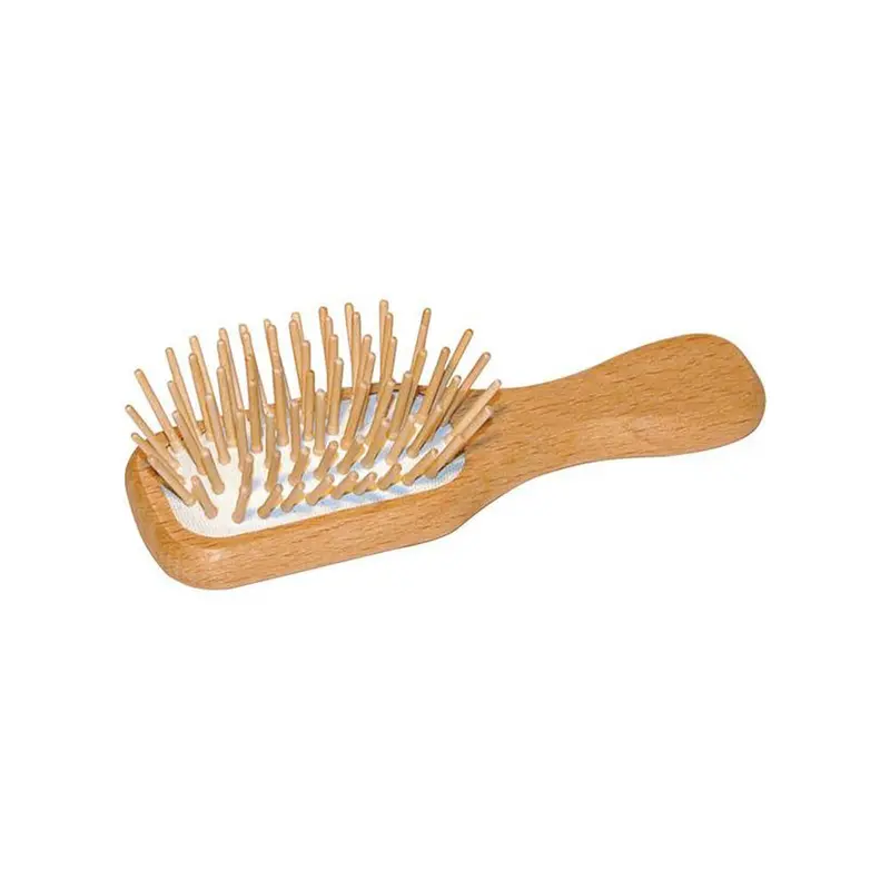 Ecoliving Mini Plastic-Free Wooden Hairbrush 1