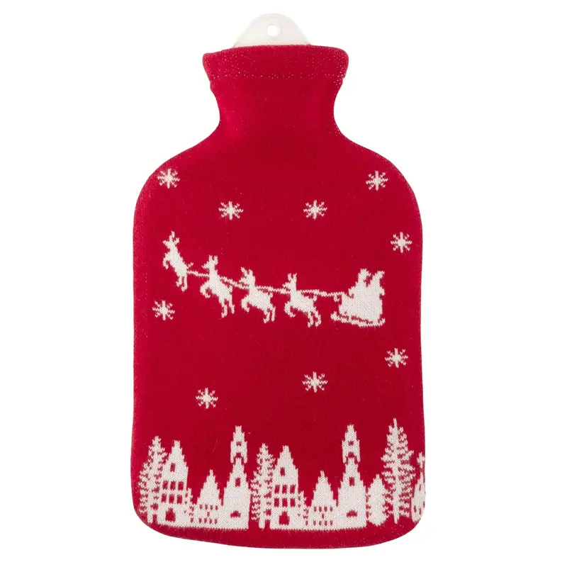 Ecoliving Natural Rubber Hot Water Bottle - Santa Claus 1