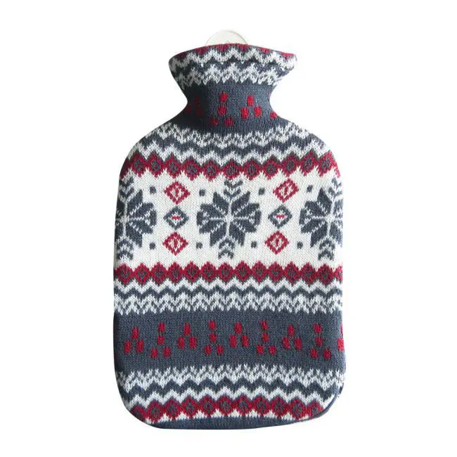 Ecoliving Natural Rubber Hot Water Bottle - Snow Flake 1
