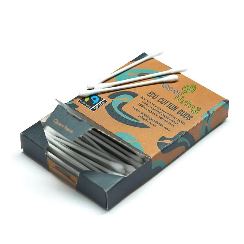 Ecoliving Organic Fairtrade Cotton Buds - 100 Pack 2