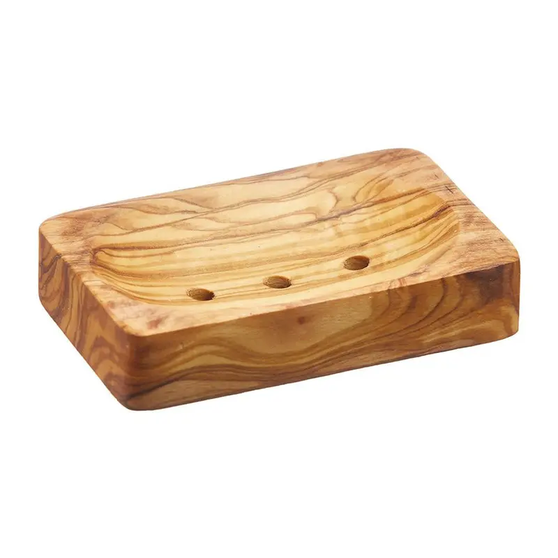 Ecoliving Rectangle Olive Wood Soap Dish 1