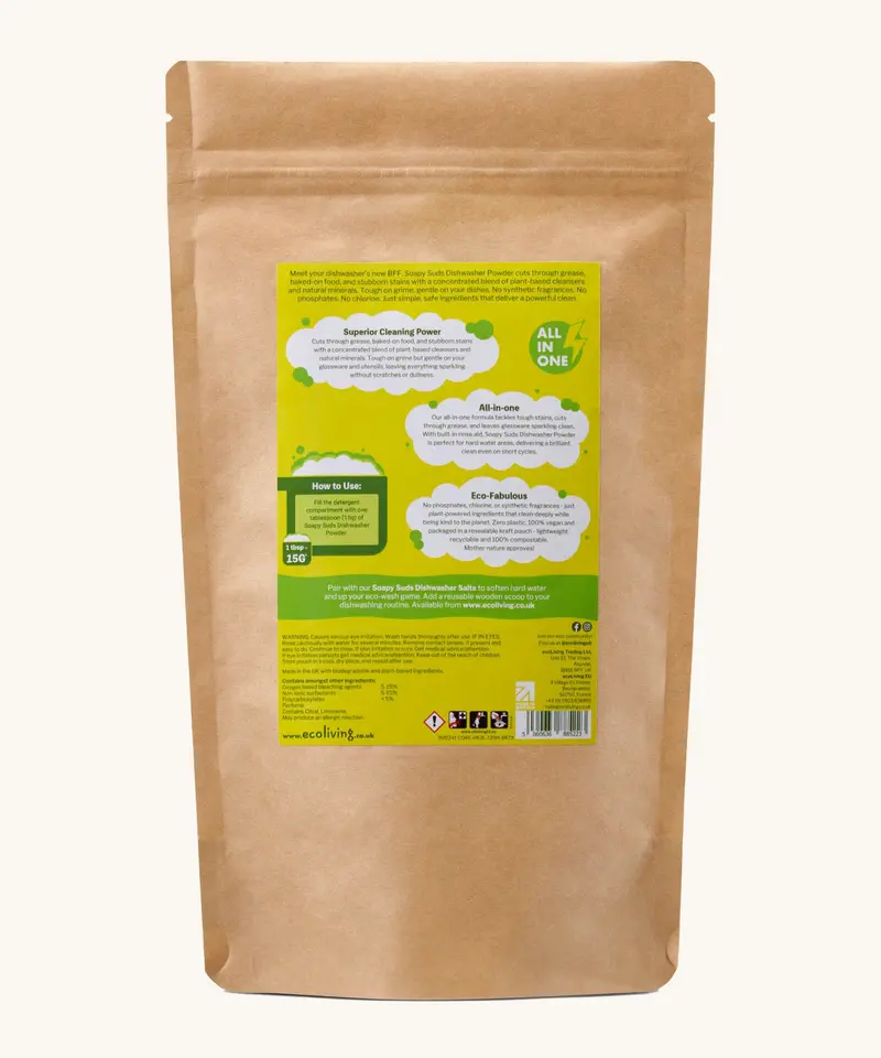 Ecoliving Soapy Suds Dishwasher Powder 2