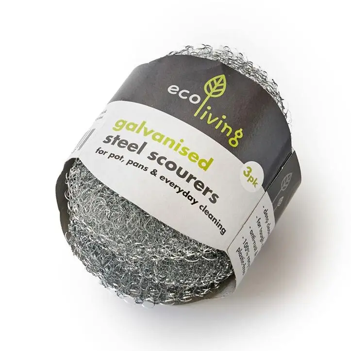 Ecoliving Steel Scourers 3 Pack 1