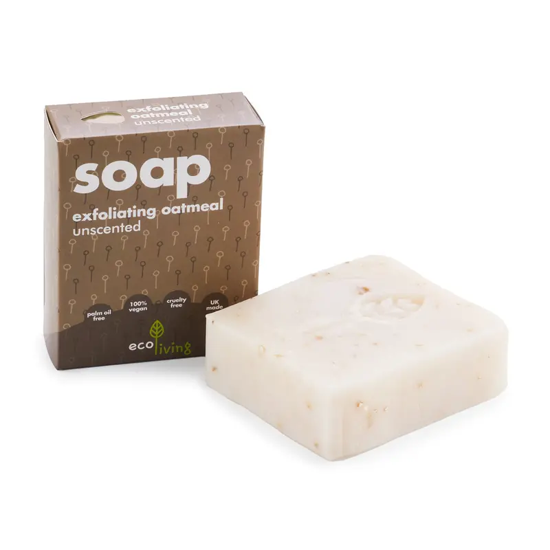 Ecoliving Unscented Exfoliating Oatmeal Soap 100G 1