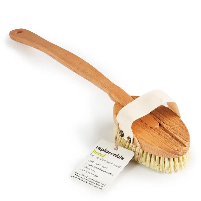 Ecoliving Wooden Bath Brush With A Detachable Head 1