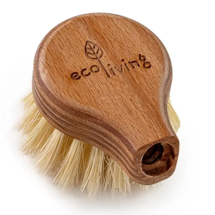 Ecoliving Wooden Long Handle Dish Brush Head 1